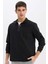 Regular Fit Dik Yaka Yarım Fermuarlı Basic Düz Sweatshirt D7226AX25SP 1