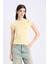 Slim Fit Dar Kesim Bisiklet Yaka Basic Düz Ribana Kısa Kollu Tişört C7334AX25SP 3