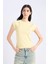 Slim Fit Dar Kesim Bisiklet Yaka Basic Düz Ribana Kısa Kollu Tişört C7334AX25SP 4