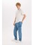 %100 Pamuk Relax Fit Rahat Kalıp Geniş Paça Jean Pantolon E3334AX25SP 3