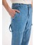 %100 Pamuk Relax Fit Rahat Kalıp Geniş Paça Jean Pantolon E3334AX25SP 5