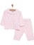 Kız Çiçek Desenli Gömlek Yaka Pijama Takımı 1