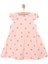 Basic Kız Şeftali Desenli Elbise Kız Bebek 1