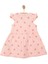 Basic Kız Şeftali Desenli Elbise Kız Bebek 2