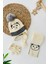 (1-4 Yaş) Panda Örme Desen Erkek Bebe Atkı bere takım 1