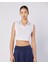 Elegance Polo Tank Kadın Beyaz Regular Fit Atlet 1