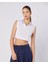 Elegance Polo Tank Kadın Beyaz Regular Fit Atlet 2
