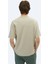 Bej Düz Bisiklet Yaka T-Shirt 5