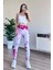 Spor Tayt Toparlayıcı Push-Up Arkası Brezilya Büzgülü Batik Desen Fuşya 2