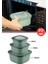 Mikrodalga Saklama Kabı 3’lü Set, Buzluk Buzdolabı Mikrodalga Uygun Kapaklı Set (600-1100-1800ML) Yeşil 1