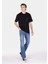 045 Davıd Regular Fit Orta Bel Düz Paça Erkek Mavi Jean Pantolon CL1072209 3