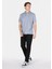 Comfort Fit Polo Yaka Düz Erkek Mavi Kısa Kol Tişört CL1073959 3