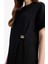 Regular Fit Bisiklet Yaka Basic Düz Bürümcük Kısa Kollu Midi Yazlık Elbise E7330AX25SM 5