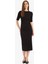 Bodycon Vücudu Saran Bisiklet Yaka Basic Düz Ribana Kısa Kollu Midi Elbise E6003AX25SP 2