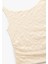 Slim Fit Drape Detaylı Asimetrik Yaka Kolsuz Dantel Bluz 3