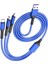3ın1 Mavi 1.2 Metre (Mıcro USB - Lıghtnıng - Type C) Telefon Şarj Kablosu (4767) - MCT4855-9786 2