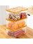 4'lü Hava Kanallı Ayarlanabilir Sebze ve Meyve Saklama Kabı 2x(2,35-5 lt) turuncu 1