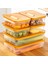 6'lı Hava Kanallı Ayarlanabilir Sebze ve Meyve Saklama Kabı 4x(1,15 Lt) 2x(2,5 lt) turuncu 1