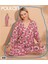 Bayan Milan Boydan Düğmeli Uzun Kol Pijama Takımı (Gül Kurusu) XL 2