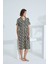 Bambu Kısa Kol Cepli Yazlık Kadın Gecelik 72956 3