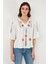 Pamuklu Regular Fit Nakış İşlemeli Bluz Bayan BLUZ 611BZ0247 4