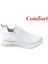 502 Kadın Bej Triko Taşlı Memory Foam Tabanlıklı Comfort Sneaker Bej 1