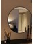 Siyah Metal Çerçeveli Yuvarlak Modern Duvar Aynası 70 cm 3