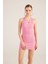 Halter Yakalı Fitilli Mini Carlin Elbise Pembe 3