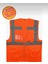 Mühendis Tipi Cepli Ikaz Yeleği Fosforlu Güvenlik Yeleği Turuncu M Beden Fermuarlı 1