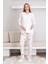 Hamile Pijama Takımı Melisa Kumaş Çiçek Desenli / Dantel Detaylı Önü Düğmeli 1