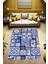 Patchwork Seramik Desenli Dokuma Tabanlı Yazlık Halısı Çini Desenli Oturma Odası Halısı 1
