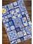 Patchwork Seramik Desenli Dokuma Tabanlı Yazlık Halısı Çini Desenli Oturma Odası Halısı 3
