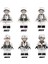 Minifigures Asker JG022-027 2. Dünya Savaşı Alman Kış Kardan Adam Askeri Yapı Taşları Oyuncaklar 颜色:JG024 (Yurt Dışından) 3