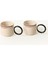Stay Beautiful Siyah Stackable Halka Kulplu Fincan 8 cm 2 Adet 4