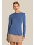 Uzun Kollu Basic Indigo Bluz 1