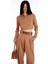Uzun Kollu Camel Crop Bluz 4