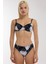40218 Siyah Yaprak Desenli Toparlayıcı Bikini Takımı 1