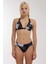 40699 Siyah Yaprak Desenli Bikini Takımı 1