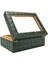 Deri Camlı Humidor Puro Kutusu Sarı 50S 4