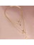 NO.7789 Boyutu Lats Altın Rengi Gerdanlık Kolye Kadınlar Için Çok Katmanlı Uzun Ay Püskül Kolye Zincir Kolyeler ve Kolye Gerdanlık Moda Takı (Yurt Dışından) 4