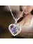 Mor Moda Aşk Kolye Zirkon Kalp Kristal Kolye Kolye Kadınlar Için Düğün Nişan Takı Ziyafet Yıldönümü Hediyesi (Yurt Dışından) 1