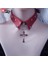 Kırmızı Y2K Baharat Kız Kolye Yaka Çapraz Kolye Dekorasyon Peruk Yaka Perçin Boyun Süsleme Gotik Punk Lolita Rock Op (Yurt Dışından) 1