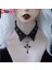 Beyaz Lot Renk Baharat Kız Kolye Yaka Çapraz Kolye Dekorasyon Perçin Boyun Süsleme Gotik Punk Lolita Y2K Harajuku Kaya Gerdanlık (Yurt Dışından) 2