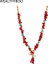 MSN-2021081203 Kırmızı Mercan Boyalı Moda Bohemia Kolye Kadınlar Için Moda Gevşek Boncuklu Takı Yapımı Için Standı Dize Boncuklu Kolye (Yurt Dışından) 3