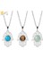 Malakit Csja Hamsa El Kolye Kadın Erkek Için Doğal Kristal Taş Yuvarlak Cabochon Boncuk Muska Charm Kolye Kolye Takı H050 (Yurt Dışından) 2