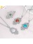 Malakit Csja Hamsa El Kolye Kadın Erkek Için Doğal Kristal Taş Yuvarlak Cabochon Boncuk Muska Charm Kolye Kolye Takı H050 (Yurt Dışından) 4