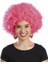 Pembe Renk Kıvırcık Afro Bonus Peruk 1