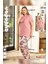 Kadın Inci Büyük Beden Kısa Kol Pudra Pijama Takım 0140 3