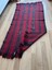 103 x 205 cm Kırmızı Siyah Çizgili Türk Kilimi, El Dokuması Püsküllü Dekoratif Kilim, Vintage Sevenlere Özel 2