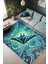 The Reef Desing Vatoz Deseneli Mavi Deniz Temalı Kaymaz Dijital Baskı Halı Oturma Odası Halısı 1